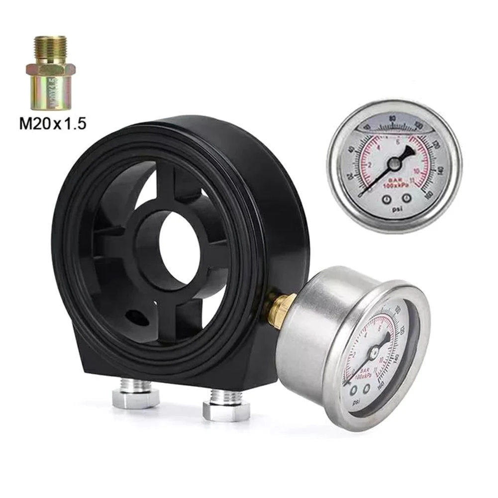 

Сэндвич-пластина M20 X 1,5, запасная часть, комплект адаптера масляного фильтра давления с 2 втулками, датчиками, черным основанием, алюминиевый...