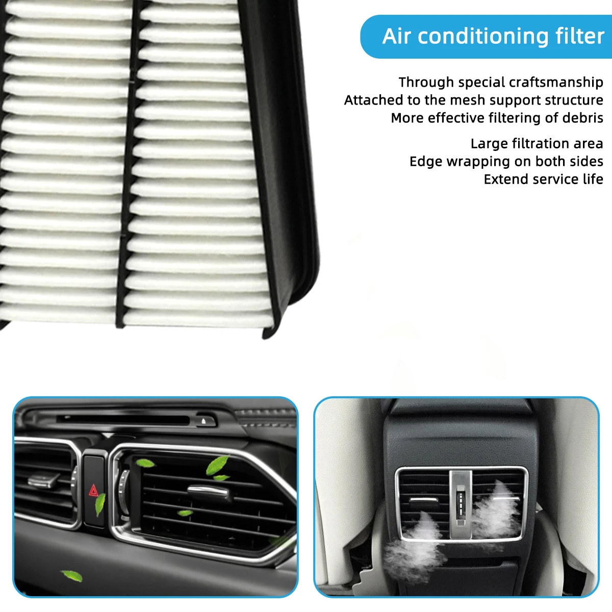 Воздушный фильтр для автомобильного двигателя пыльца контроля сменные газы