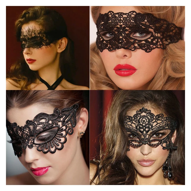 Маскарадные украшения кружевная маска женская сексуальная черная повязка на