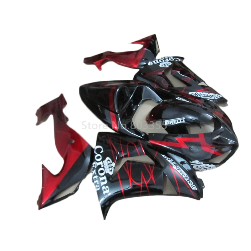 The Finest Kawasaki ZX10R 2006 2007 Injection Black Red Motorcycle fairings zx10r 06 07 Best Price Cool Fairing Kits FR75 |