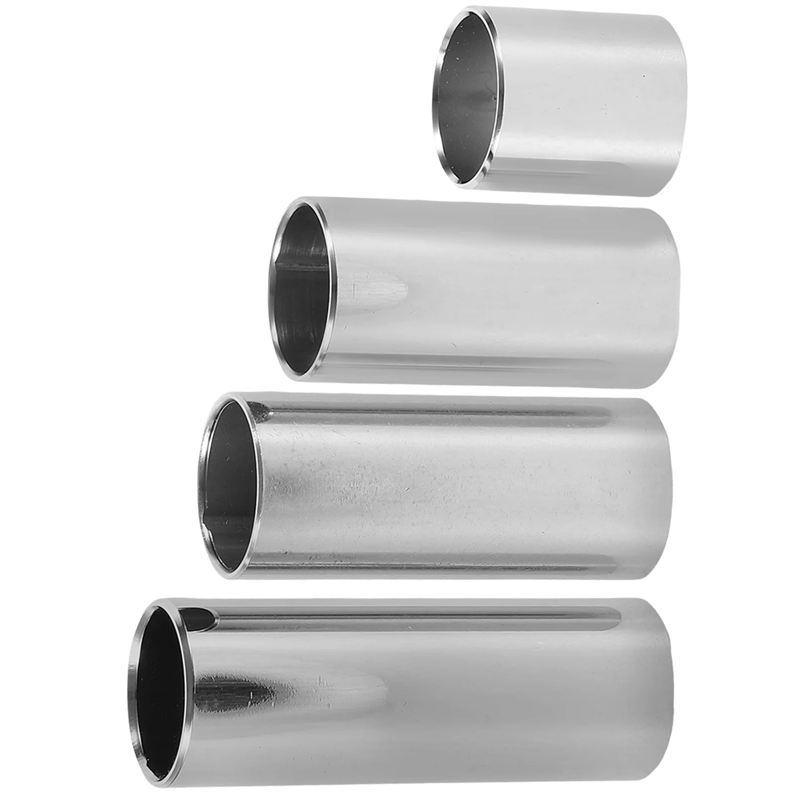 

4 Pcs Guitar Finger Protector Metal Slides Electric Musical Instrument Acoustic Pick Punch Rail Slider Sticks