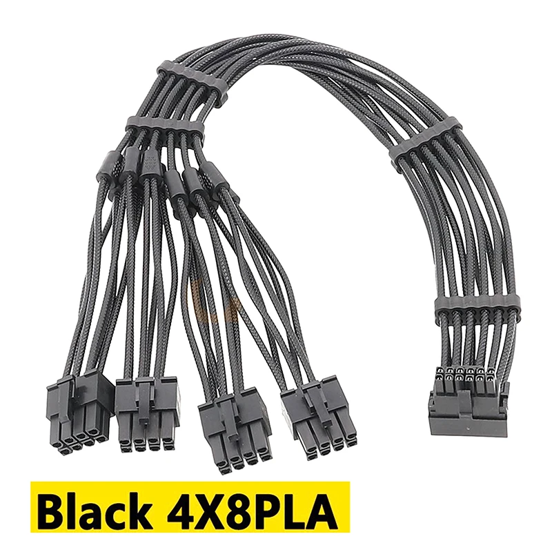 1 шт. 50/60/70 см 4x 3x8Pin штекер к 12VHPWR PCIE5.0 16Pin ATX3.0 модульный кабель для RTX40 GPU Line