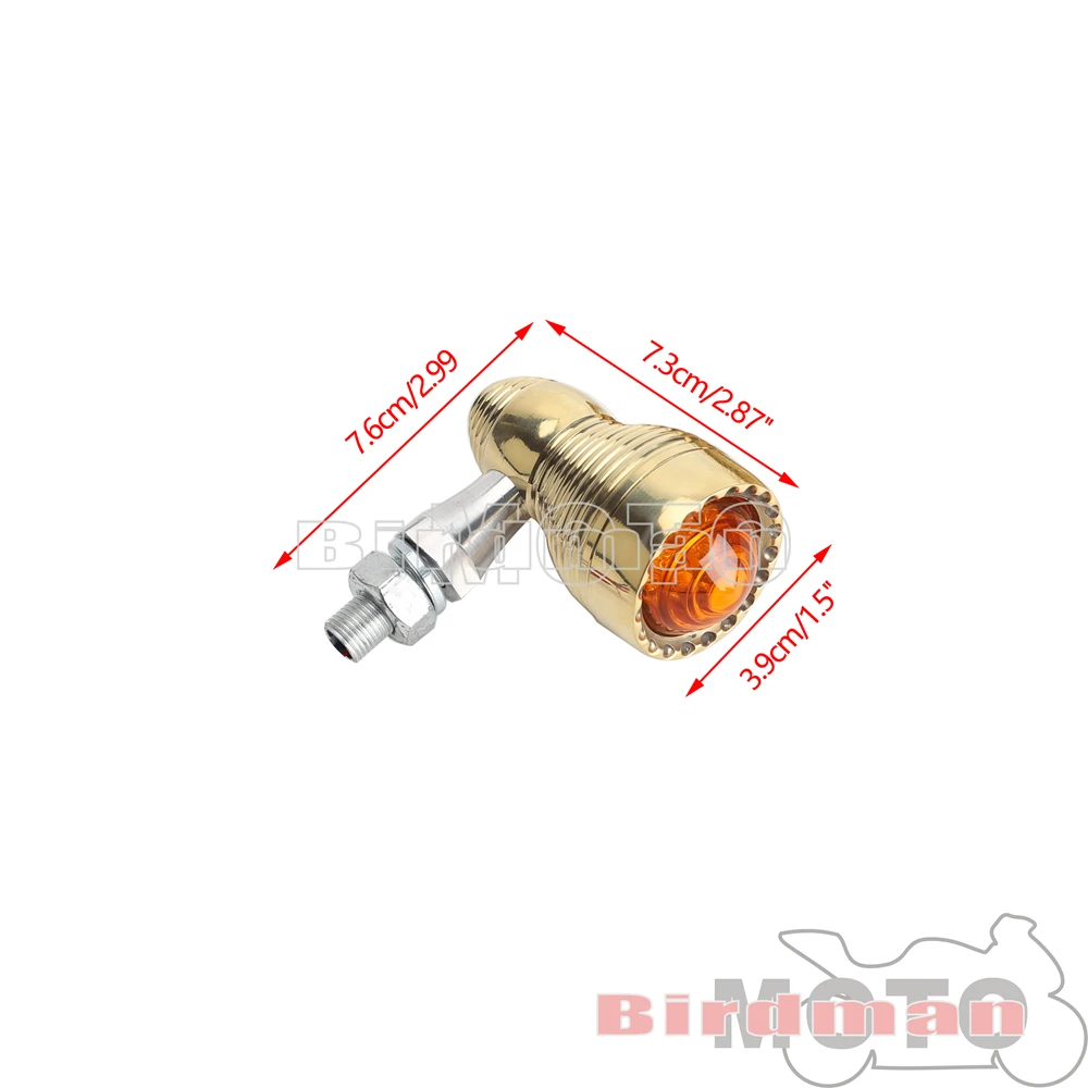 Латунный СВЕТОДИОДНЫЙ индикатор поворота для мотоцикла дальний/ближний свет