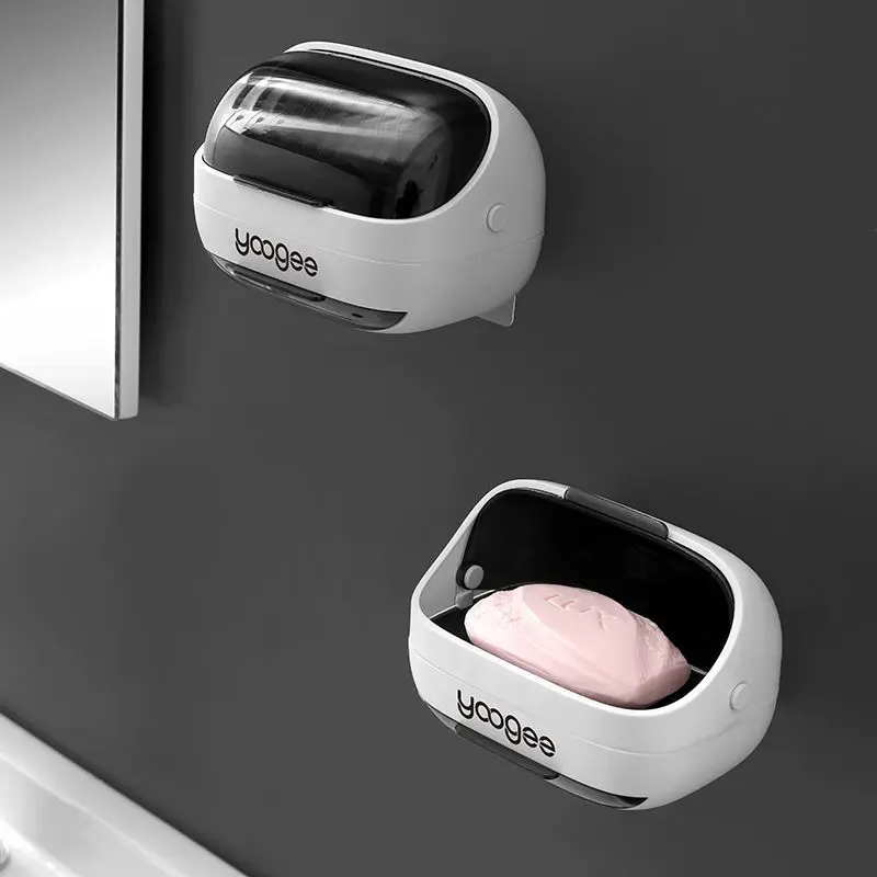 

Soap Dish Space Bathroom Shelf Shower Storage Soap Plastic Container Plate Travel Soap Box for Bathroom Kitchen