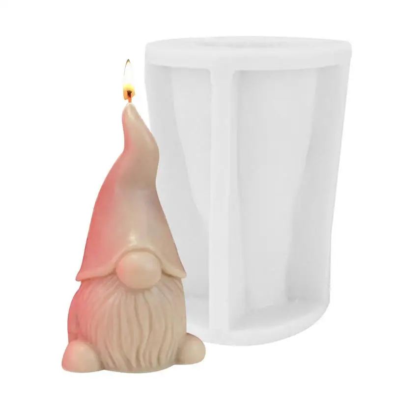 

Silicone Candle Mold 3D Faceless Santa Candle Mold Candle Molds For Candle Making Ideal For Beeswax Lotion Bar Soap Wax Plaster