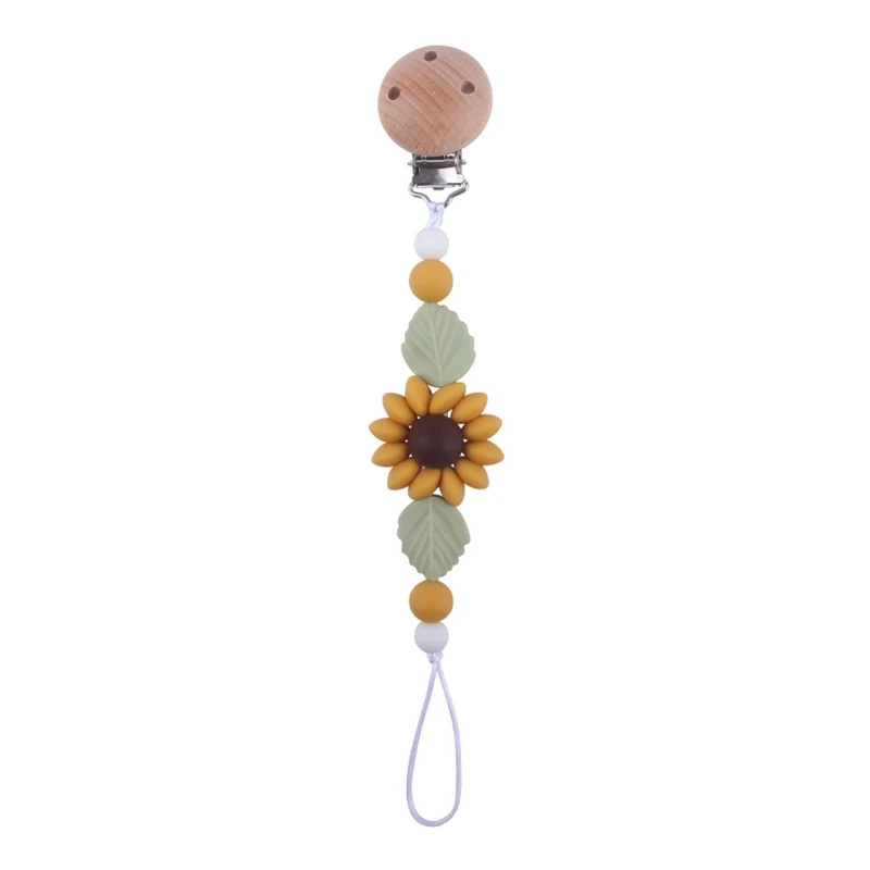 

Baby Pacifier Chain Clip Dummy Nipples Holder Clips Babies Silicone Teething Chain Toy Gifts for Cute Infant Toddlers P31B