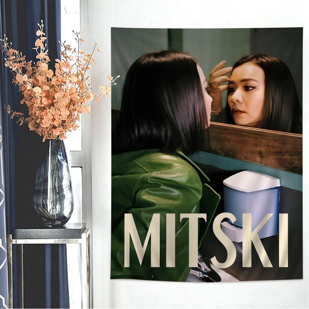 Певица M-Mitski аниме гобелен хиппи цветок настенные ковры Декор в общежитии