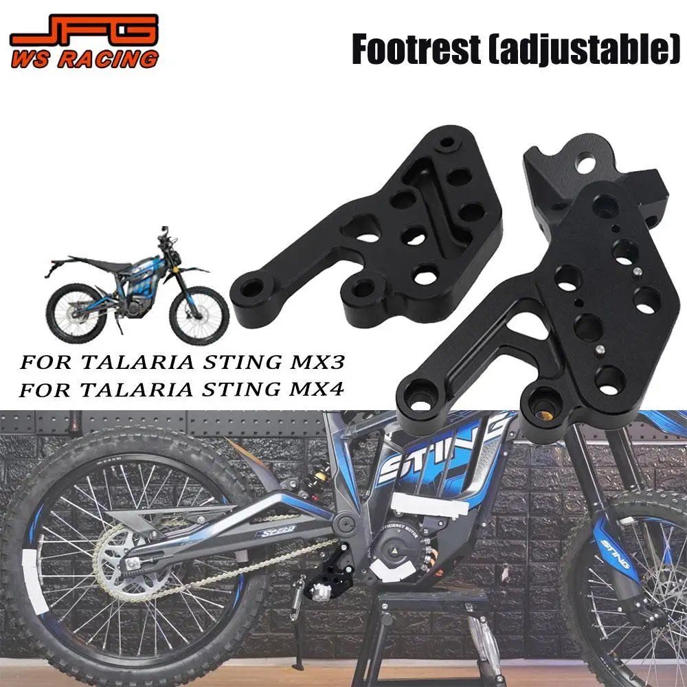 Регулируемая подножка для мотоцикла, комплект для заднего хода, удлинители кронштейна с ЧПУ для Talaria Sting MX3, MX4, модифицированные алюминиевые детали