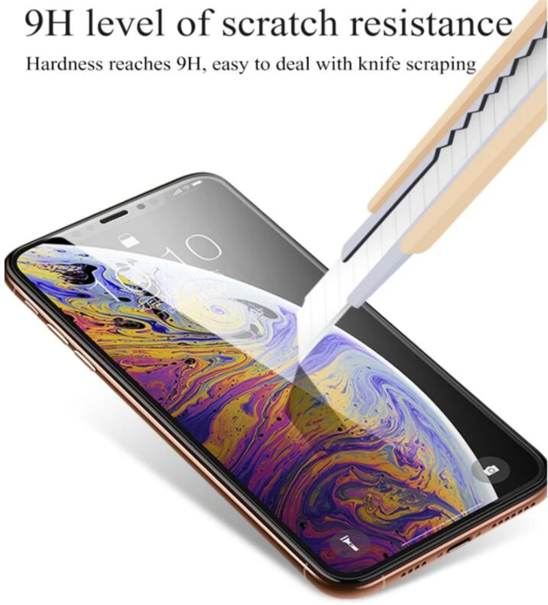 50Pcs 9D Tempered Glass For iPhone 13 12 Mini 11 Pro XR X XS Max Full Cover Screen Protective Glass For iPhone 7 8 6S Plus Film