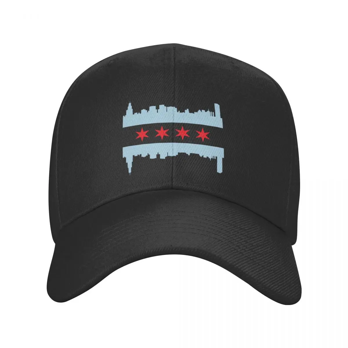 

Chicago Flag Casquette, Polyester Cap Trendy Unisex Suitable For Daily Nice Gift