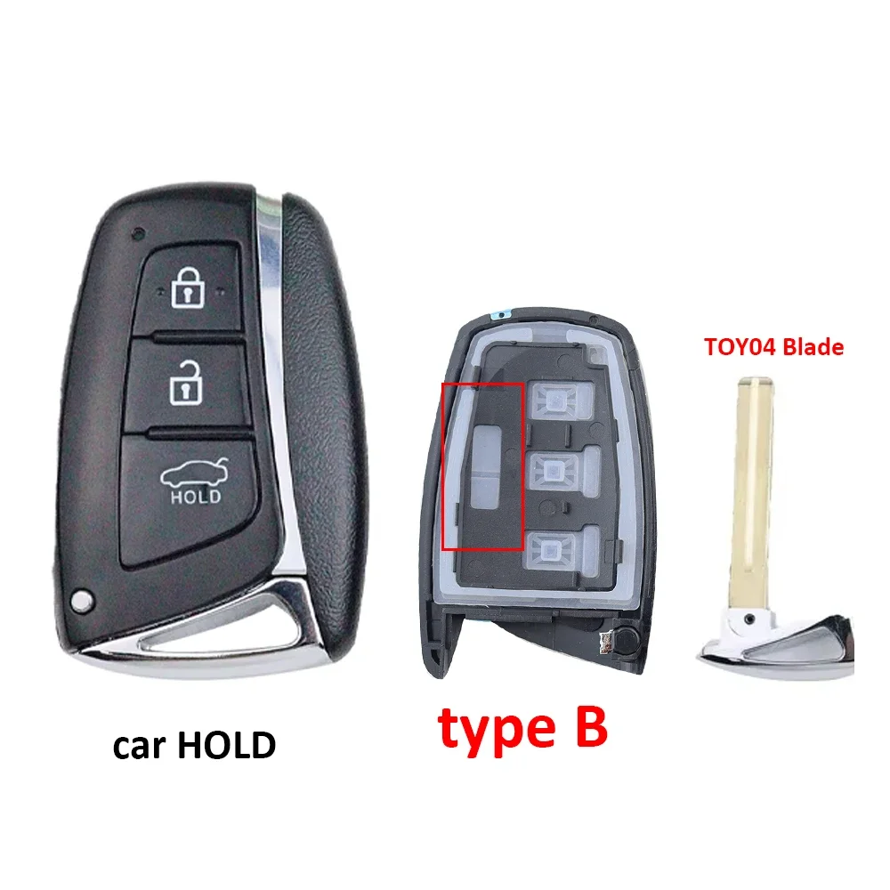 

Автомобильный брелок для ключей, корпус для Hyundai Santa Fe Sport Equus Centennial Grandeur Azera Genesis G80 2013-2015 2016 2017 IX45