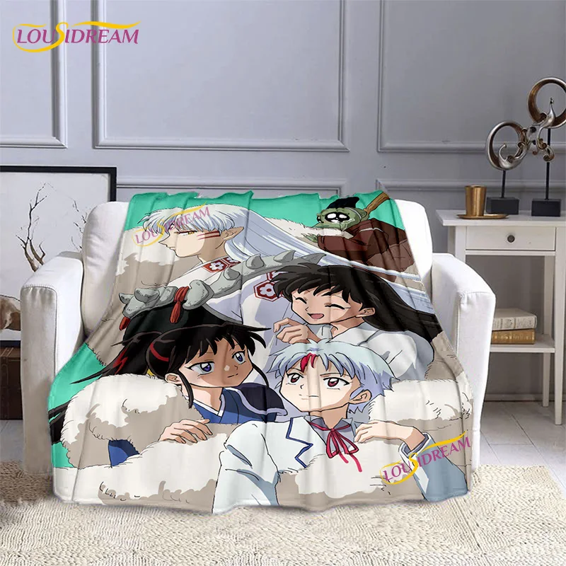 Фланелевое Одеяло с мультяшным принтом Hanyou No yashhime Inuyasha, покрывало для дивана или кровати, домашнее покрывало, теплые подарки для детей (art.: 3920bc265e83a) - 3920bc265e83a