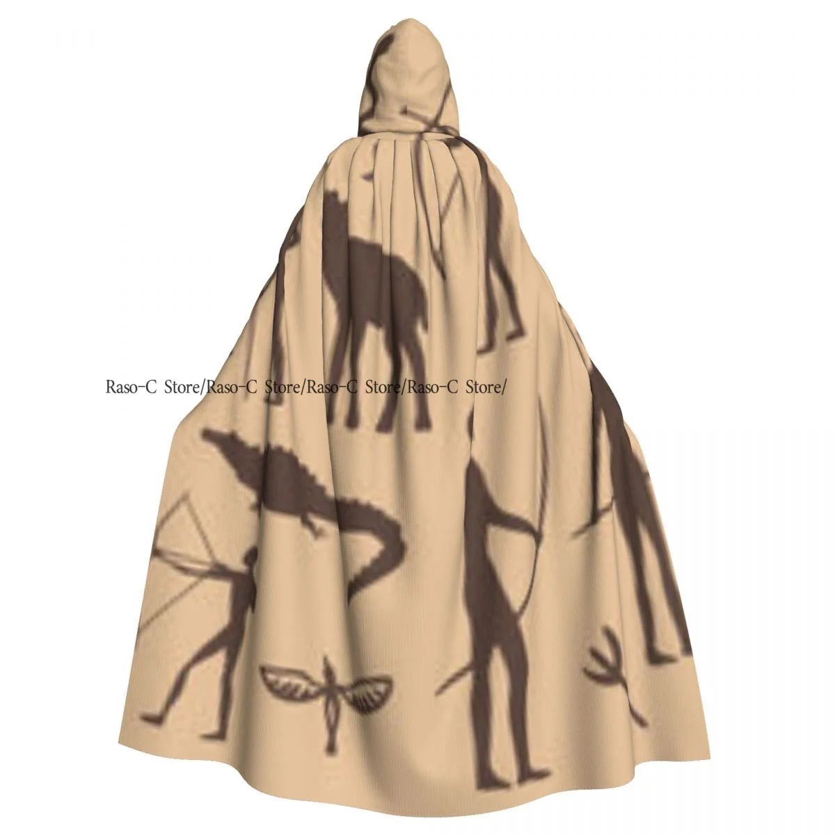 Унисекс взрослый Доисторический камень накидка с капюшоном длинный костюм