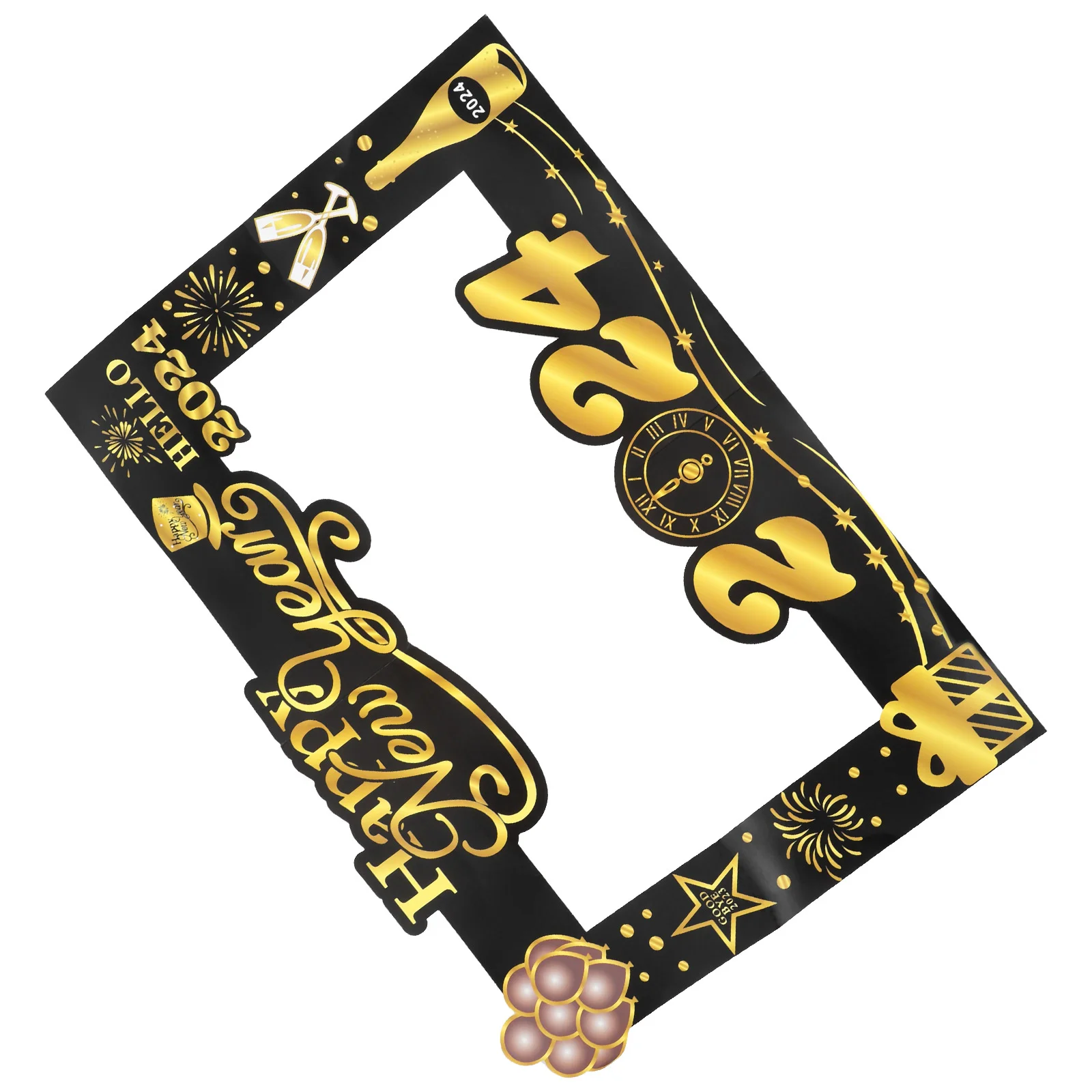 

Фоторамки с новым годом 2024, бумажные украшения, фоторамки, ручной держатель