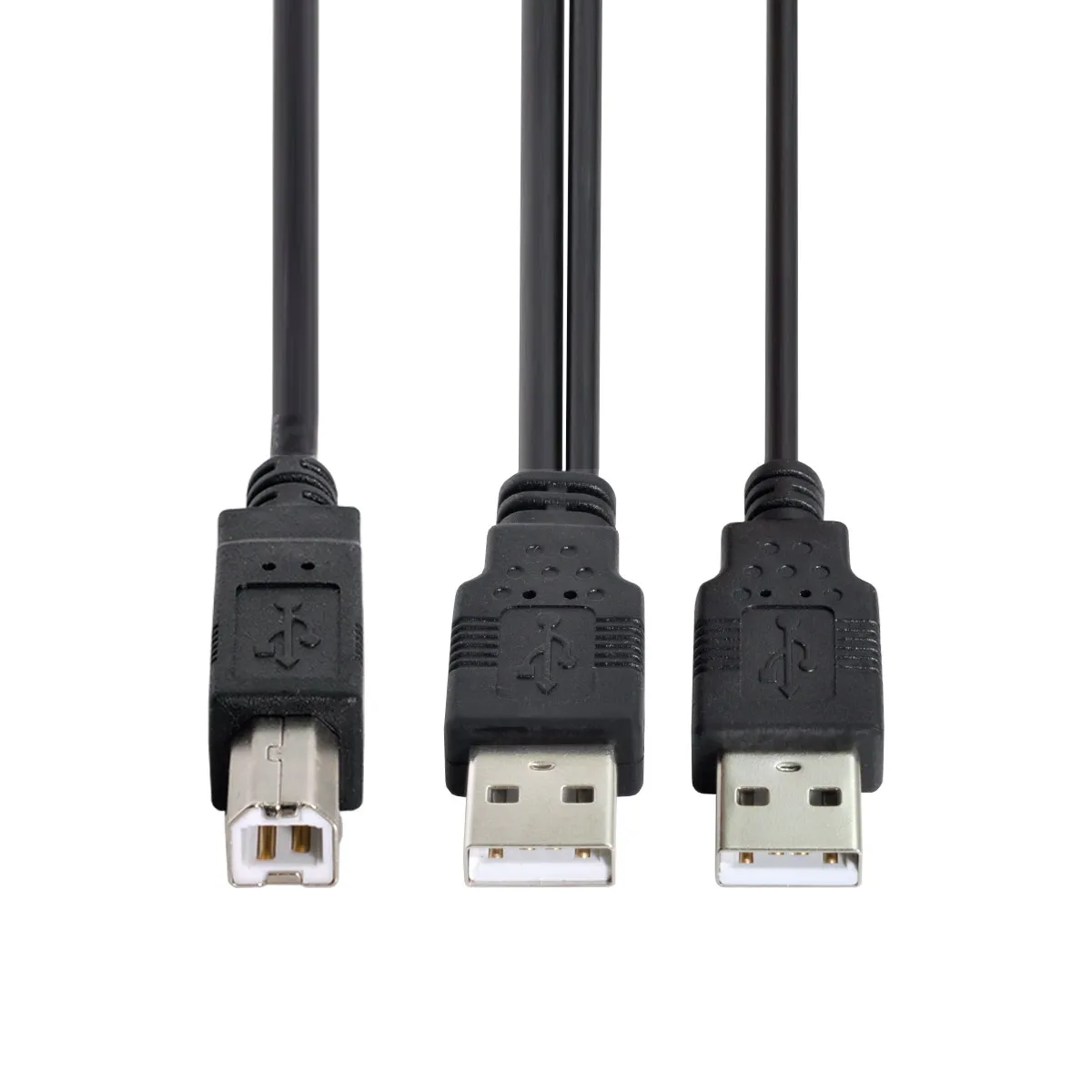 CY двойной USB 2 0 штекер-стандарт B штекер Y-образный кабель 80 см для принтера сканера