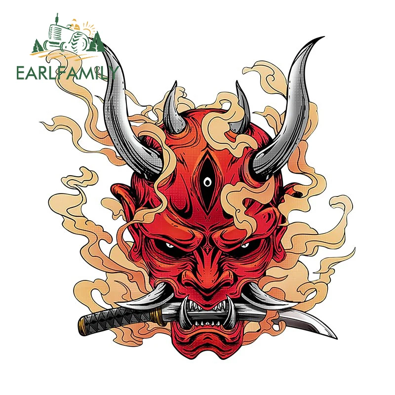

EARLFAMILY 13 см x 12,8 см для демонов, наклейки с защитой от царапин, водонепроницаемые индивидуальные украшения для ноутбука, бампера