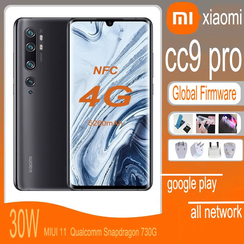 

Смартфон Xiaomi cc9/cc9 pro, 5260 мАч, 4G, 50x, зум 100 миллионов, гиперболоидный экран