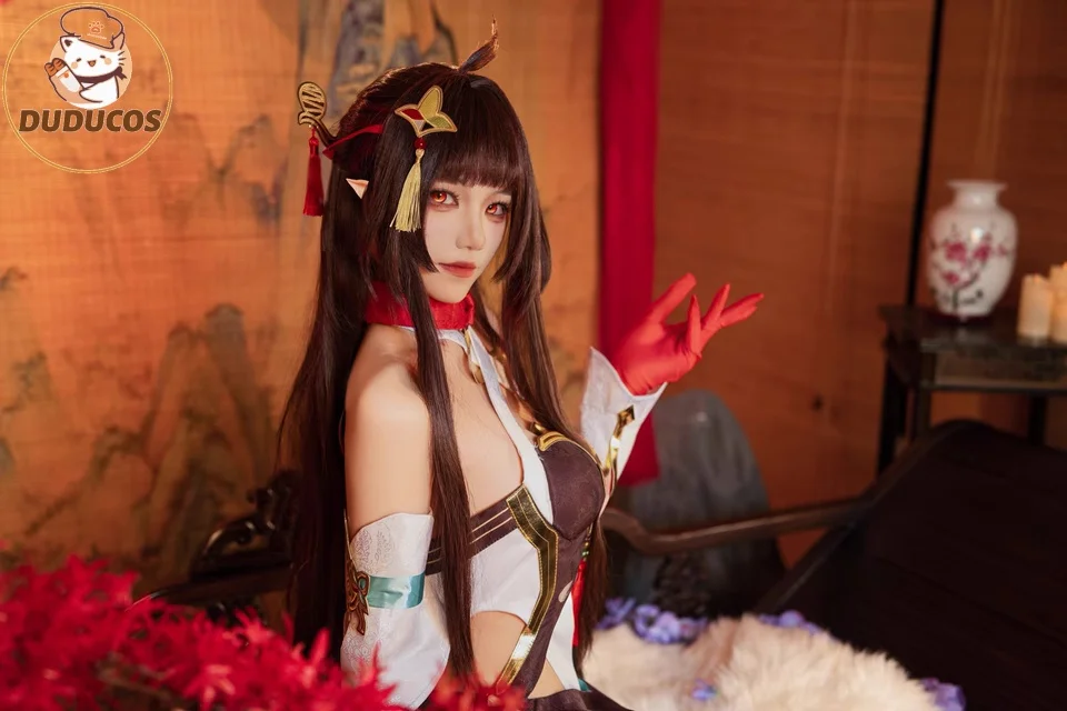 Honkai Star Rail Lingsha Косплей Костюм Полный комплект наряд Лин Ша Костюмы Униформа Парик