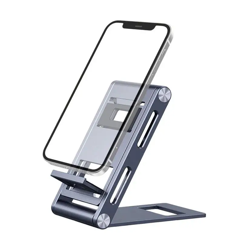 

Desktop Phone Holder Cell Phone Holder Desktop Phone Stand Double-Folding Shock-resistant Aluminium Alloy For Tablets Desk