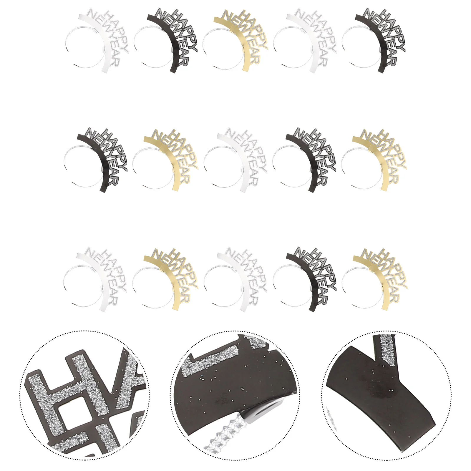 

New Year Headband Hair Party Years Props Tiara Hoop Photo Eve Favors Headdress Tinsel Glitter Hairband Headbands