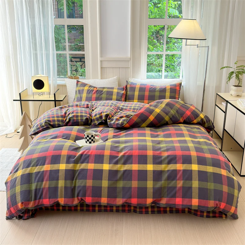 

Комплект постельного белья из хлопка, фиолетово-розовый, 3 шт.