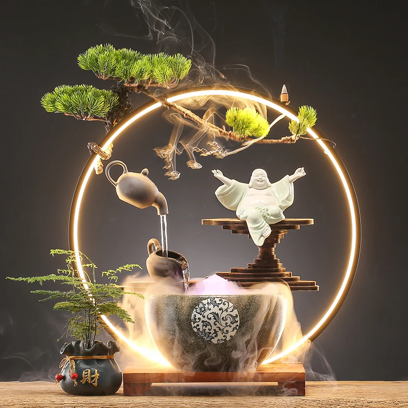 

Backflow Chinese Incense Burner Kit Electric Waterfall Incense Burner Fountain Hanging Quemador De Incienso Ornament Livingroom