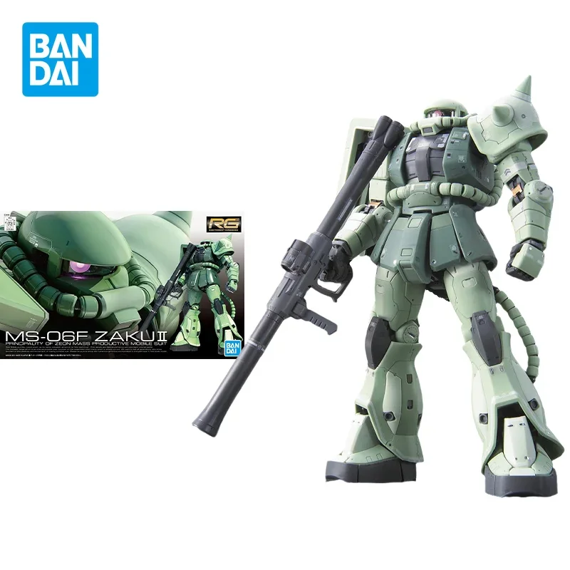 Bandai оригинальный набор моделей Gundam аниме фигурки RG 1/144 MS-06F ZAKU II героев