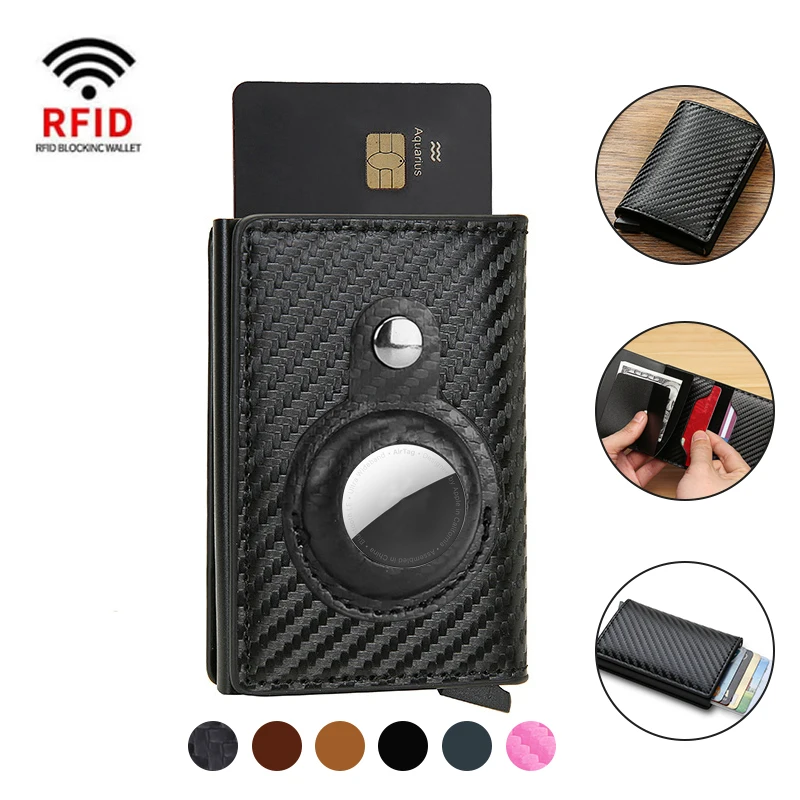 2023-rfid-wallets-for-airtag-men-women-wallets-money-bags-pu-leather-card-holder-wallet-for-apple-air-tag-purses-smart-wallet