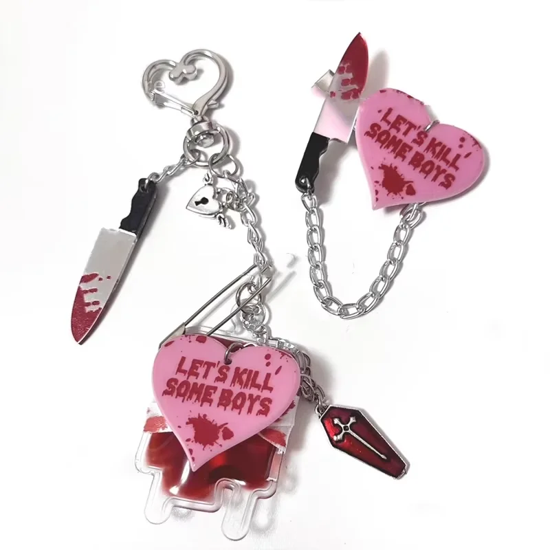 Брелок для волос заколка зажим темный панк субкультура Abi Y2k Millennium горячая