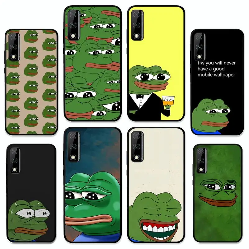 

Funny Sad Frog pepe meme-S Phone Case for Huawei Y 6 9 7 5 8s prime 2019 2018 enjoy 7 plus