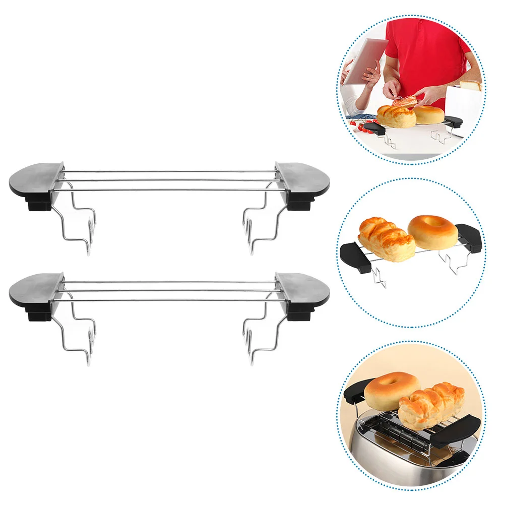 

2Pcs Toast Rack Bread Rack Sandwich Rack Cooling Grid Bread Rack Warming Rack Kitchen Supply