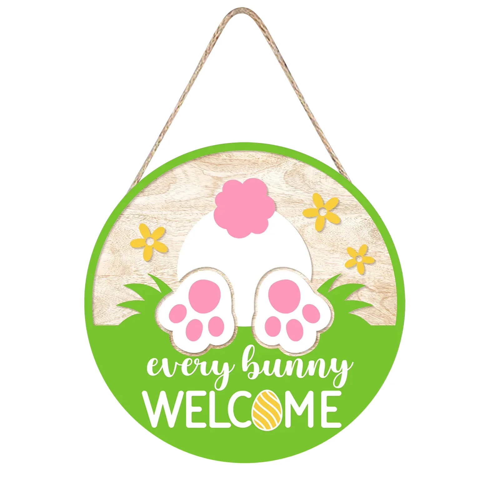 

Door Welcome Sign For Porch Wood Door Decoration Front Sign Front Round Welcome Hanging Spring Sign Door Hanging Decoration