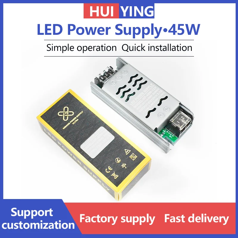 

LED switching power supply genuine 45W 12V switching power supply 24V switching controller LED light strip display cabinet