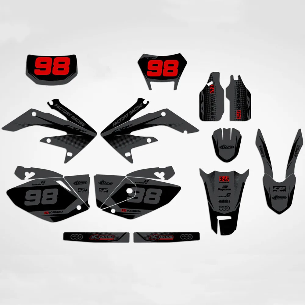Наклейки с пользовательским номером 3 м графическая Наклейка для HONDA CRF250X 2004-2008 2009