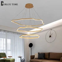 simple modern led pendant light indoor rings pendant lamp for dining room living room lamp home decor lighting hang light lustre