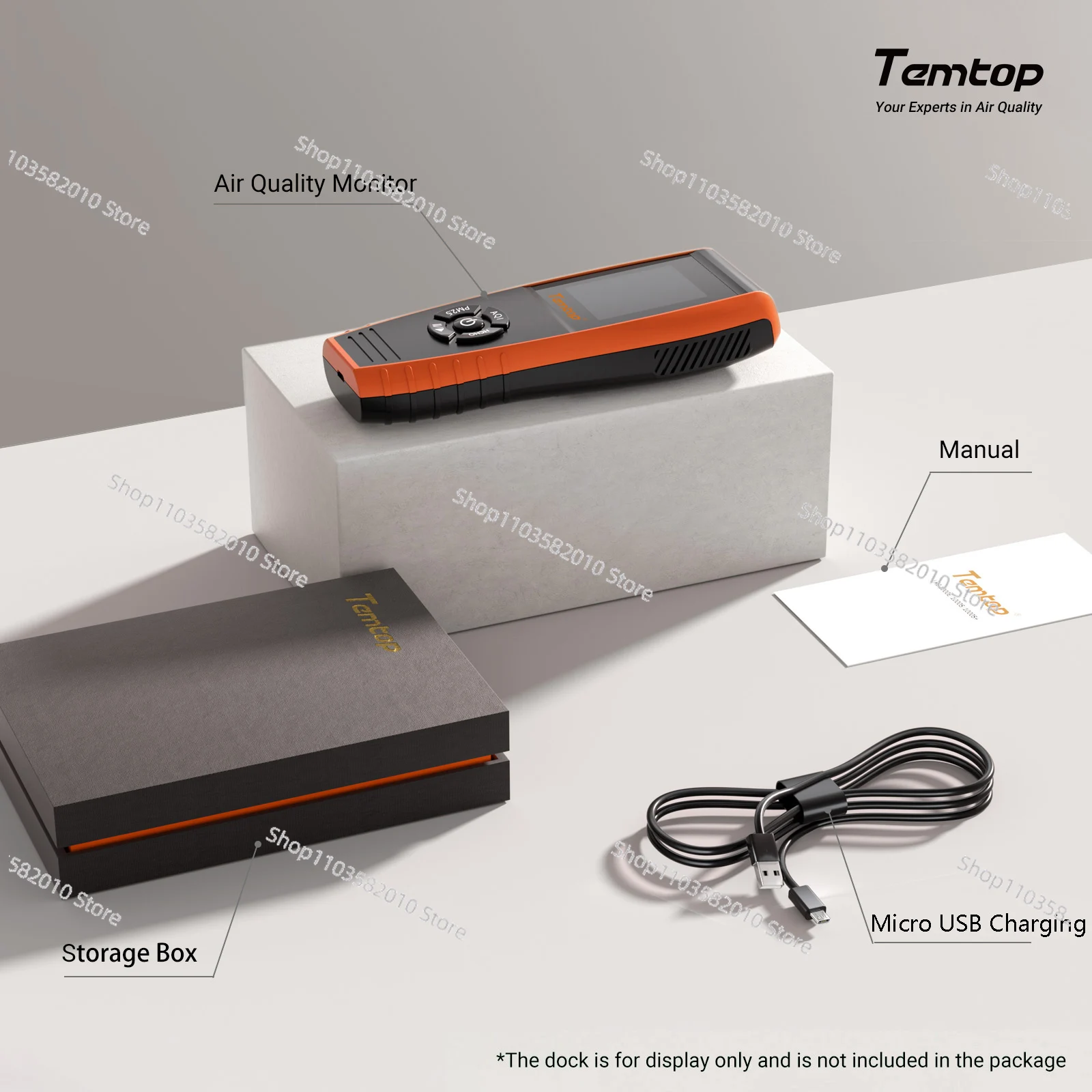 Temtop LKC-1000S + 2nd Generation Professional монитор формальдегида Detector с HCHO/PM2.5/PM10/TVOC Data Export