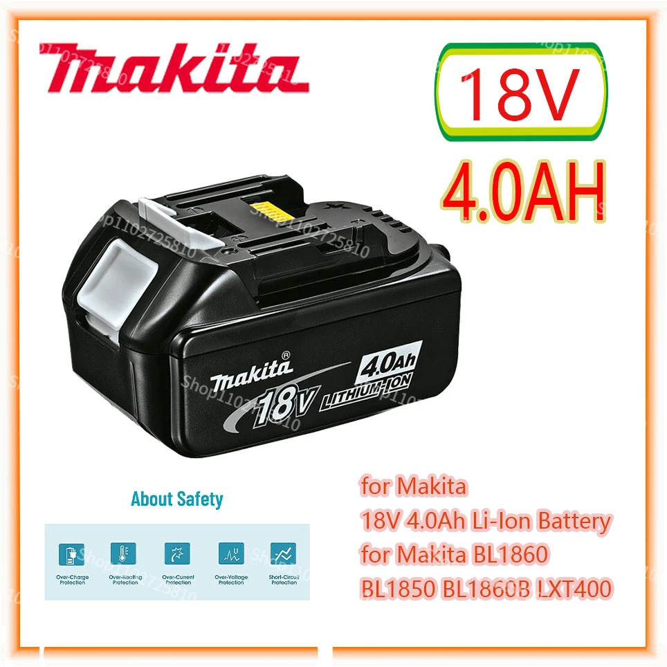 

Оригинальная Аккумуляторная Батарея Makita 18 в, 4,0 Ач, 5,0 Ач, 6,0 Ач, для электроинструментов с зеркальной заменой литий-ионных аккумуляторов LXT, BL1860B, BL1860, BL1850