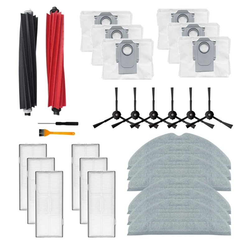 

For Roborock S8 Pro Ultra S8 S8+ Accessories Main Side Brush Mop Cloth Filter Dust Bags Robot Vacuum Cleaner Spare Parts