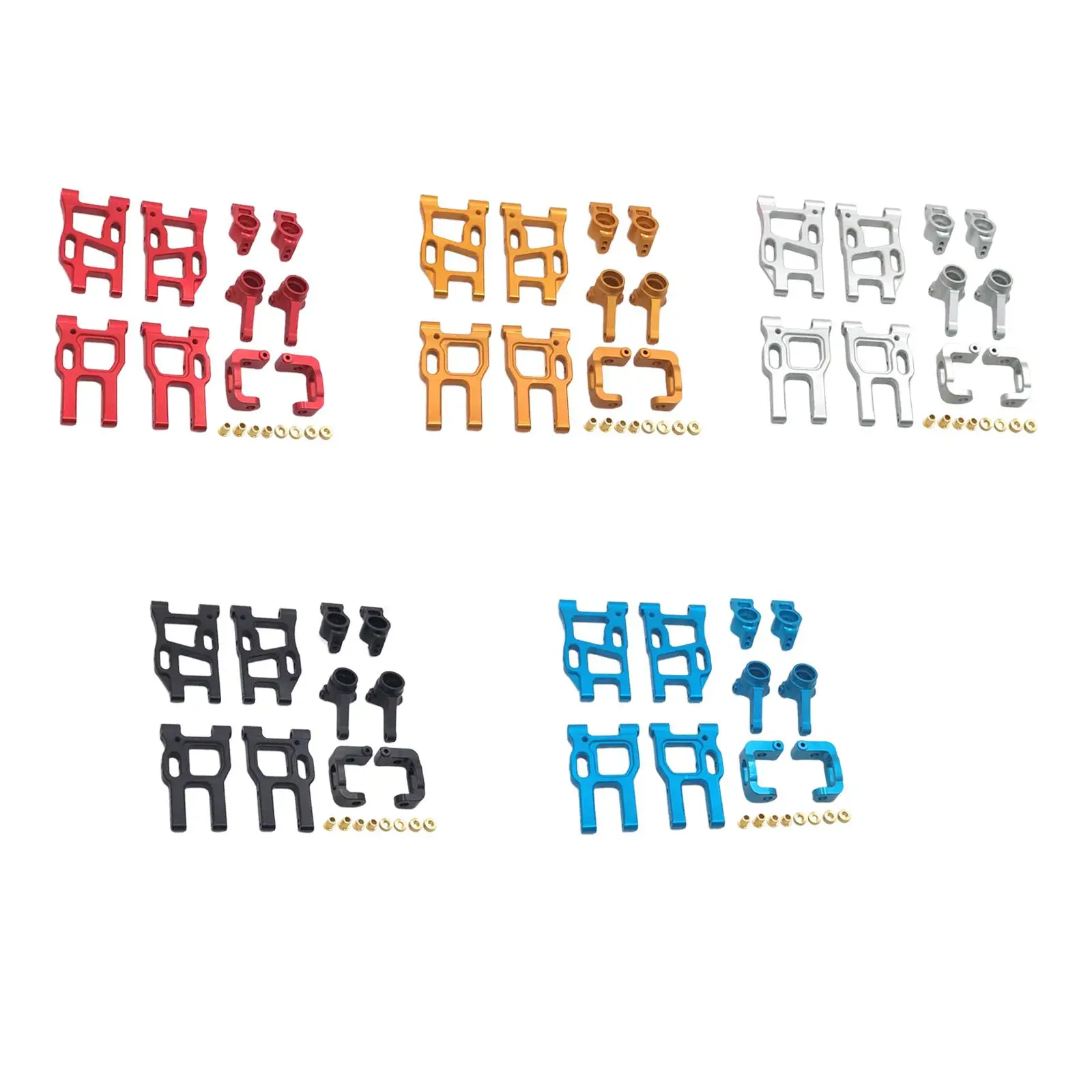 

10Pcs Front Rear Lower Arm RC Car Kit Modified Set Model Car Rear Wheel Seat Suspension Arms C Seat for LC Racing 1/10 Ptg-2 RC