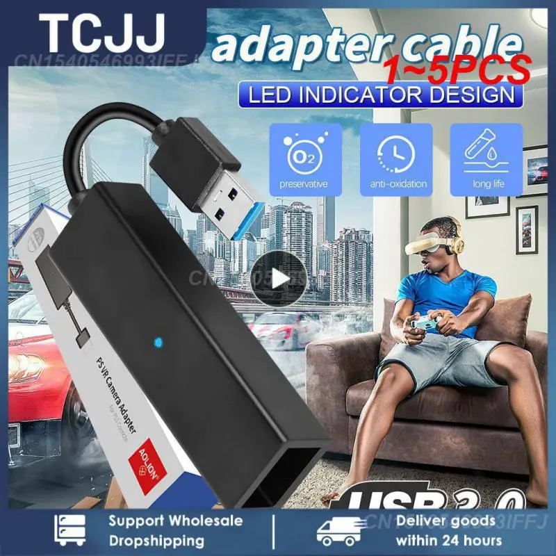 

1~5PCS For PS5 VR Cable Adapter For PS5 Console USB3.0 Mini Camera Connector PS VR To PS5 Cable Adapter For 5