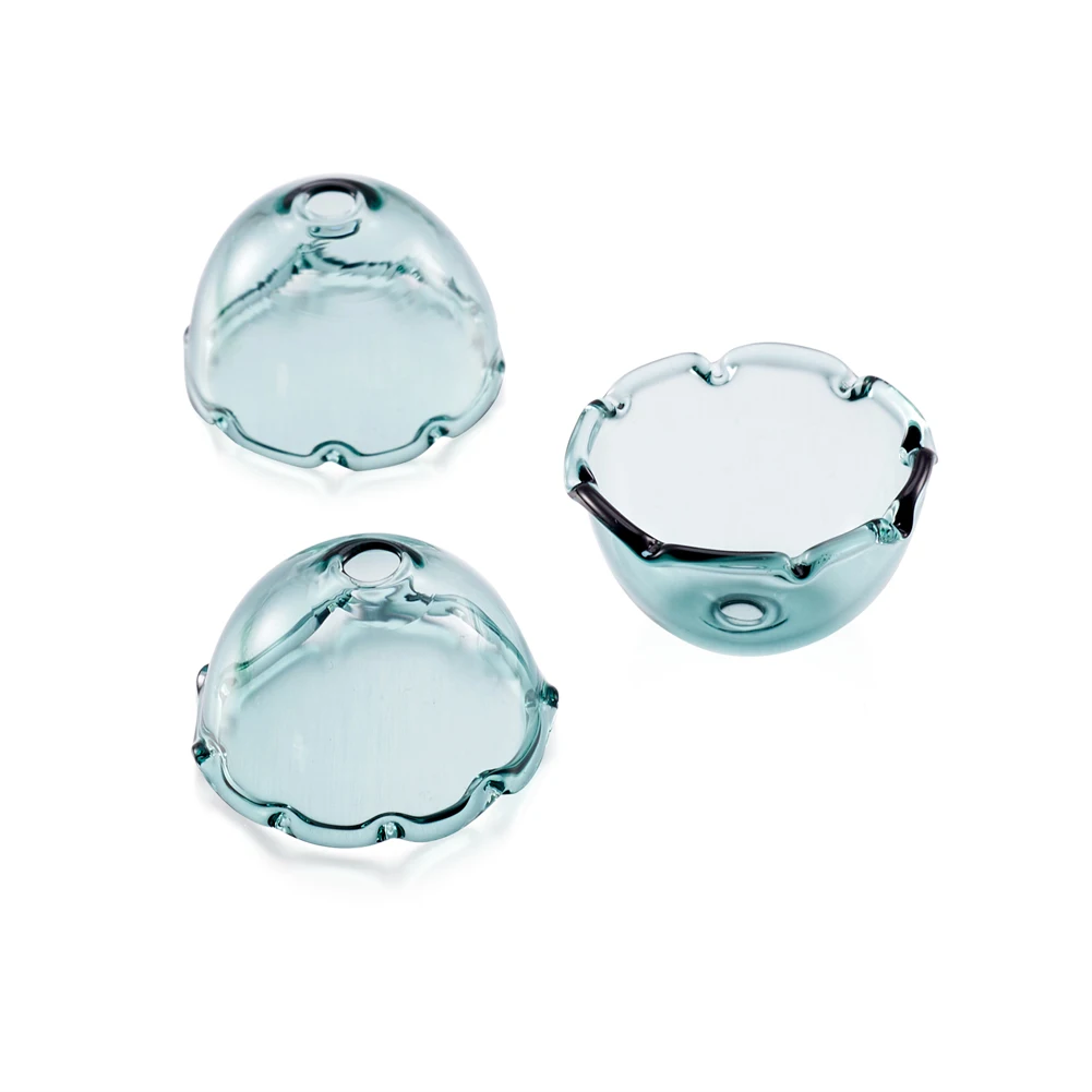 10pcs Glass Bead Cone Bead Cap Spacer Beads for Wind Chimes Making Flower for Jewelry Making DIY Bracelet Necklace 21x13mm