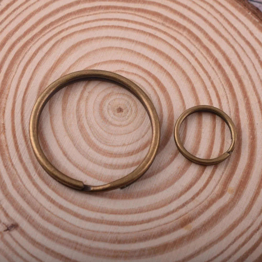 

Bronze Key Ring Jump Ring 15-30mm Leather Craft Split Ring for Key Chains Connectors for Jewelry Making Supplies