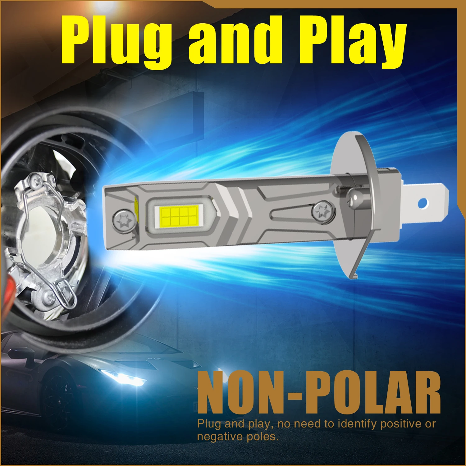 Светодиодная лампа H1 для автомобильных фар дальность 12 В 55 Вт Renault Captur 2013 ~ 2023