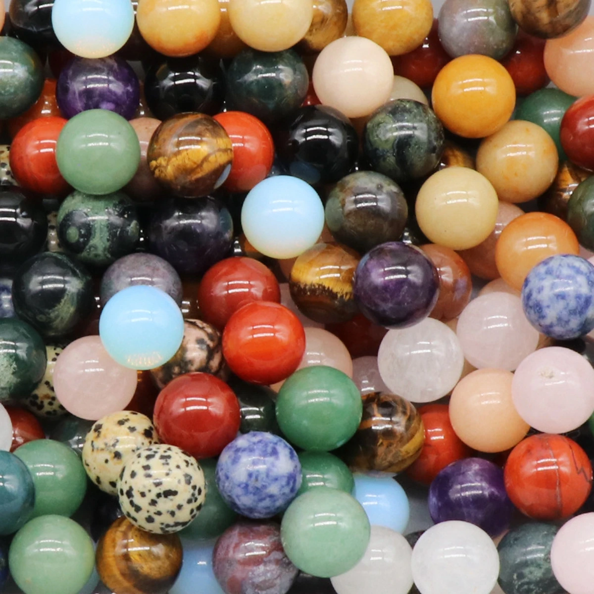 

20MM Gemstone Sphere 10PCS for DIY Making Jewelry NO-Drilled Hole Loose Reiki Healing Energy Stone Crystal Balls Beads
