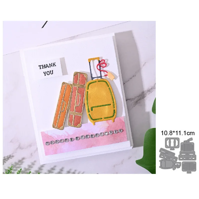 

Багажная коробка рамка чемодана металлические штампы трафареты для «сделай сам» Скрапбукинг декоративное тиснение ручная работа штамповочный шаблон