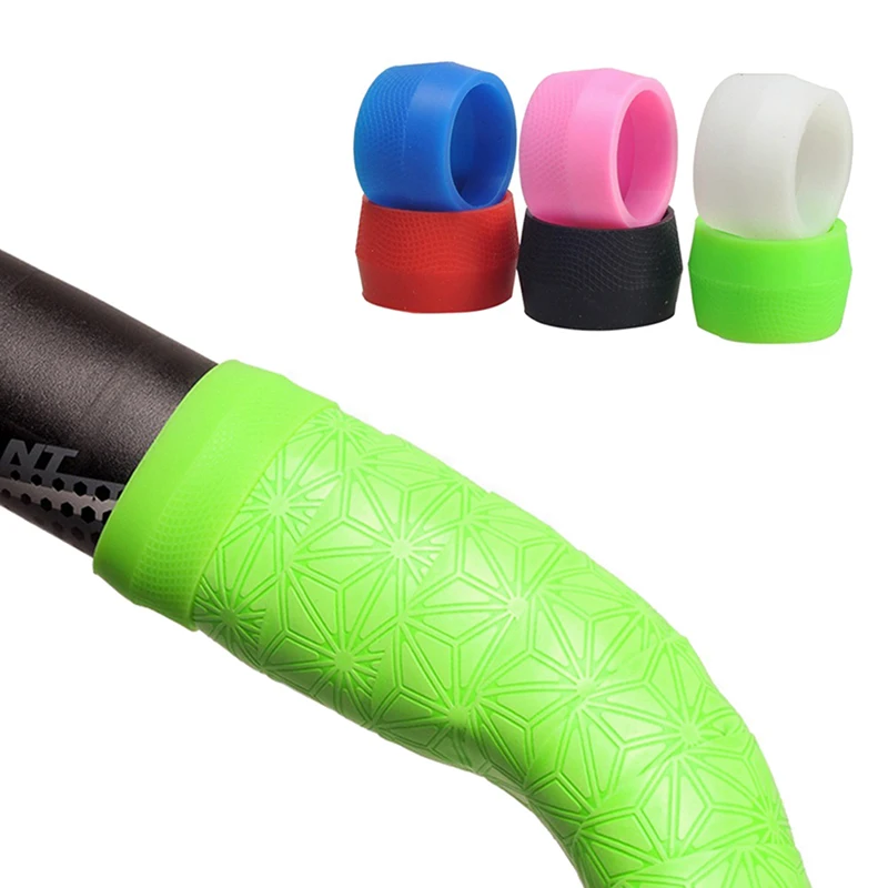 

1 Pair Bike Silicone Elastic Strap Fixing Ring Anti-Skip Plugs Waterproof Wear Resistant Strap Loops for Road Bike Bar Tape