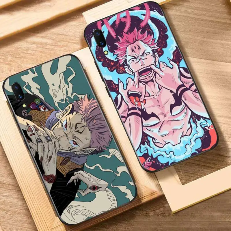 

Jujutsu Kaisen Anime Phone Case For Oppo Reno Realme C3 6Pro Cover For vivo Y91C Y17 Y19 Funda Capa