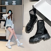 2022 spring and autumn sweet mesh womens boots breathable and comfortable cool boots fashion motorcycle ankle boots