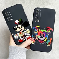 disney mickey anime phone case for huawei p smart z 2019 2021 p20 p20 lite pro p30 lite pro p40 p40 lite 5g coque black soft