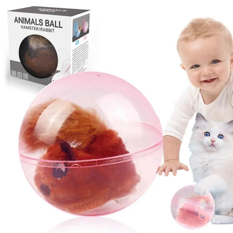 

Baby Sensory Interactive Ball Toys With Squirrel Electric Hamster Ball Toys Montessori Rotating Balls Easter Egg For Babies